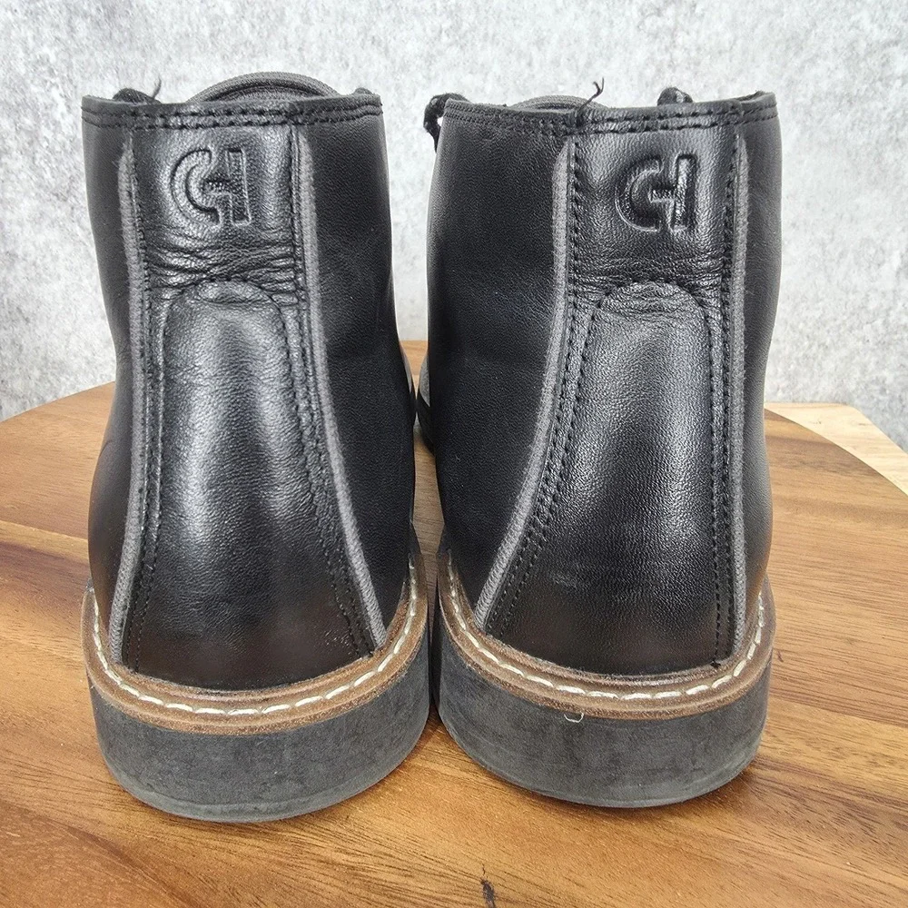 Cole Haan Chukka Boots Mens‎ 11.5 GrandSeries Go To Black Leather Lace Up C36530